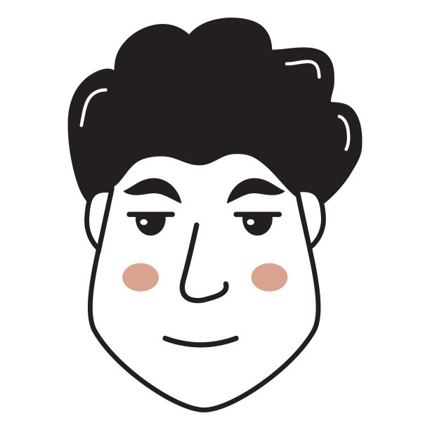 涂鸦的人的脸。手绘线的人。阿凡达的脸。图片下载