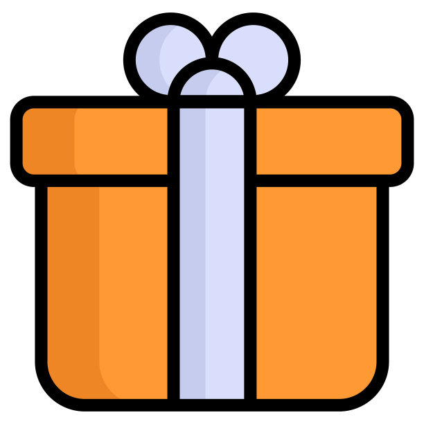 礼品盒矢量轮廓彩色图标。现代彩色轮廓符号。传统元素的集合。图片下载