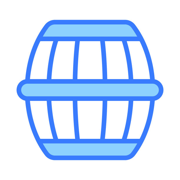 威士忌桶矢量轮廓图标。现代细线符号。传统元素的集合。图片下载