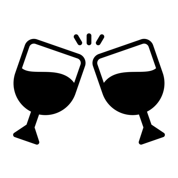 干杯矢量黑色填充轮廓图标。现代细线符号。传统元素的集合。图片下载
