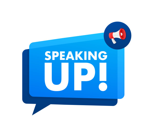 手持扩音器，大声说。扩音器横幅。网页设计。矢量插图。图片下载