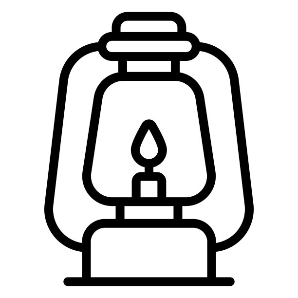 灯笼矢量轮廓图标。现代细线符号。传统元素的集合。图片下载