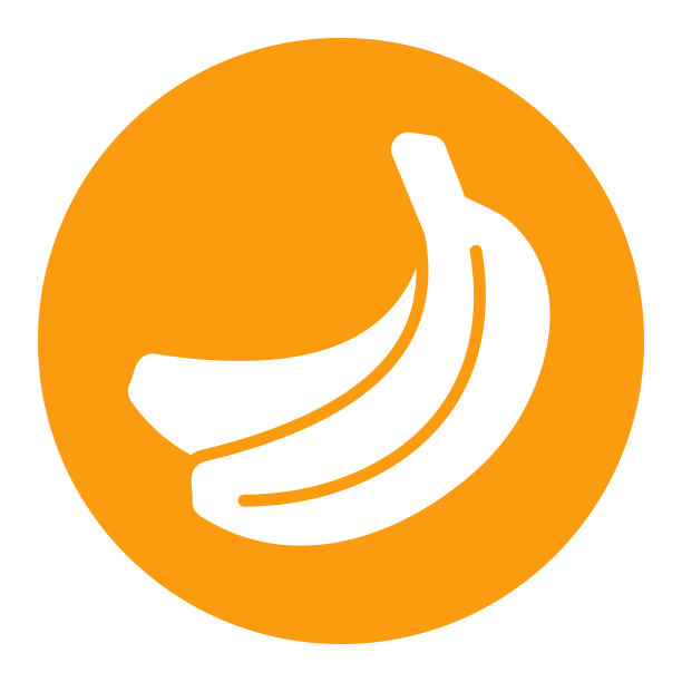 香蕉隔离设计矢量图标。水果标志图片下载