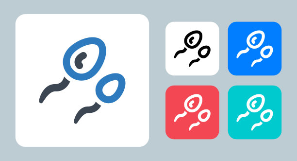 精子图标矢量插图。精子，细胞，生殖，精子，受精，受孕，精子，生育，生育，卵子，符号，符号，平面，图标。图片下载