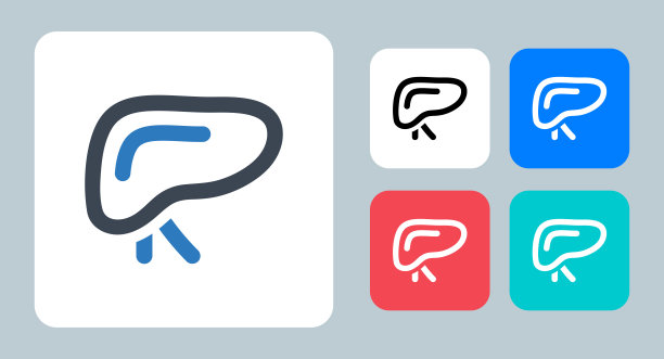 肝脏图标-矢量插图。肝脏，解毒，肝脏学，解剖学，器官，内部，人，身体，膀胱，胆汁，标志，符号，平面，图标。图片下载