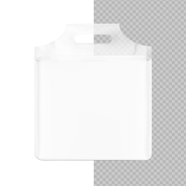 塑料提手模型包。矢量插图孤立在白色背景上。图片下载