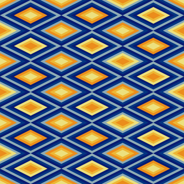 带有七六十年代风格三角形的复古美学图案图片下载