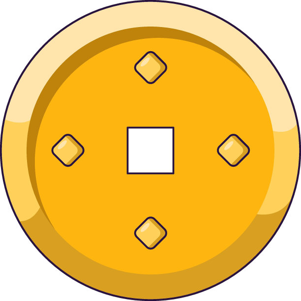 中国新年。矢量卡通插画的中国金币用于网站、文章、书籍、广告、应用程序等场所图片下载