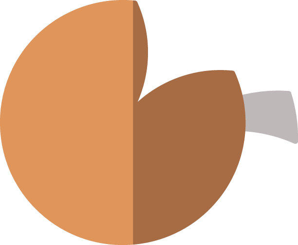 中国新年。矢量平面图标的幸运饼干的网站，应用程序，书籍，广告，文章和其他地方。充满活力的插图图片下载