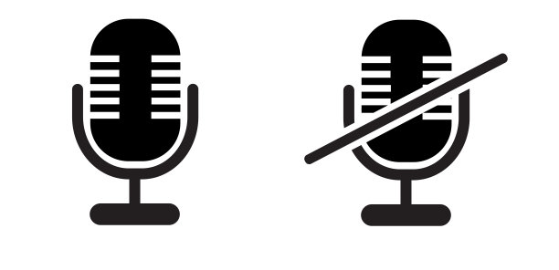 麦克风开启/关闭图标图片下载