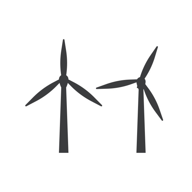 现代风车平面矢量图标图片下载