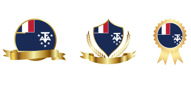 法国南部和南极大陆的旗帜是国家的象征图片下载