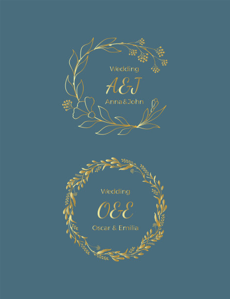 婚礼的个人组合图案图片下载