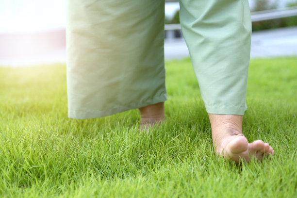 护士或照顾者带老人锻炼。图片下载