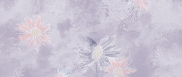 酒墨艺术花在白紫色油画背景。横旗为春秋。墙壁或画布上粗糙的纹理。植物模板图片下载