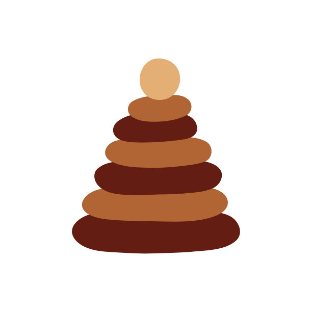 波西米亚木玩具金字塔图片下载