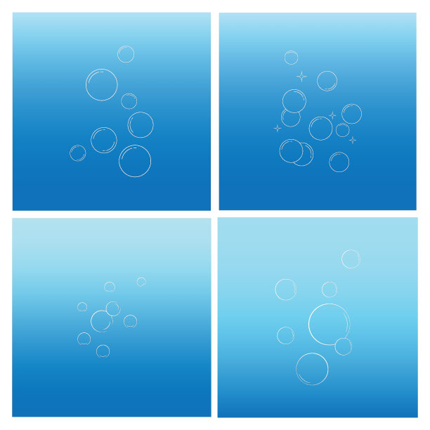 水泡泡标志插画设计图片下载