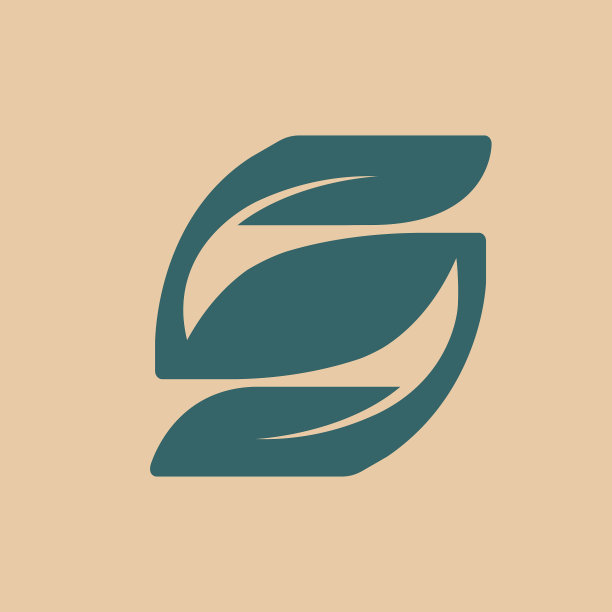 字母S标志。装饰叶字母首字母。图片下载