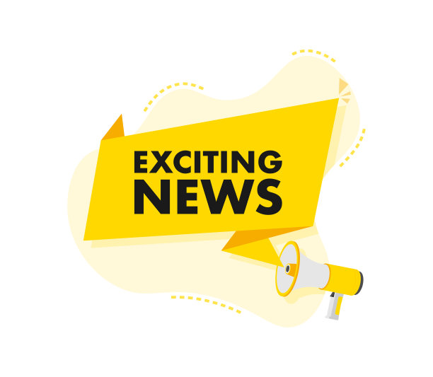 手持扩音器，有令人兴奋的消息。扩音器横幅。网页设计。向量股票插图图片下载