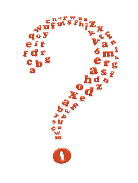 白色的英文字母问号。图片下载