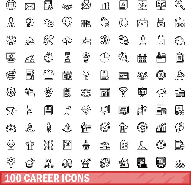 100个职业偶像设定轮廓风格图片下载