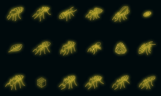 蚂蚁图标设置霓虹灯图片下载