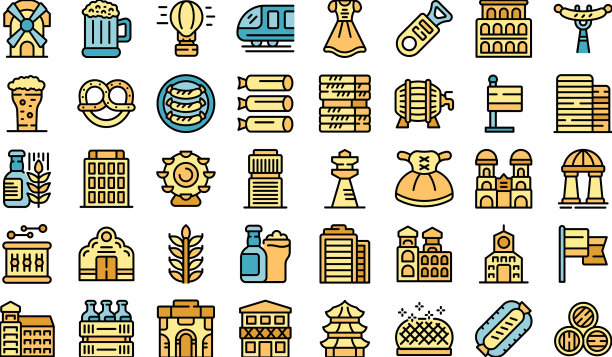 慕尼黑图标平放图片下载