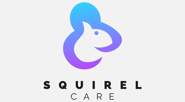 松鼠护理图标符号的设计模板矢量插图图片下载