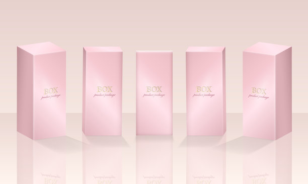 三维软粉色盒子的集合图片下载
