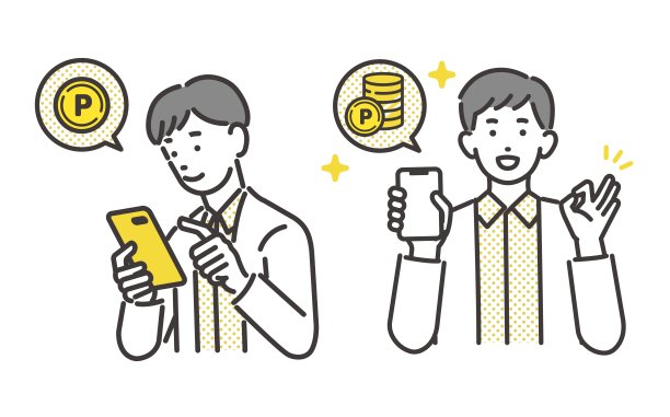 矢量插图材料的人谁得到很多点与poi live / poi live /快乐图片下载