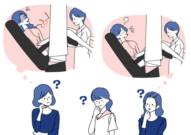 对妇科内部检查有顾虑或疑问的妇女图片下载