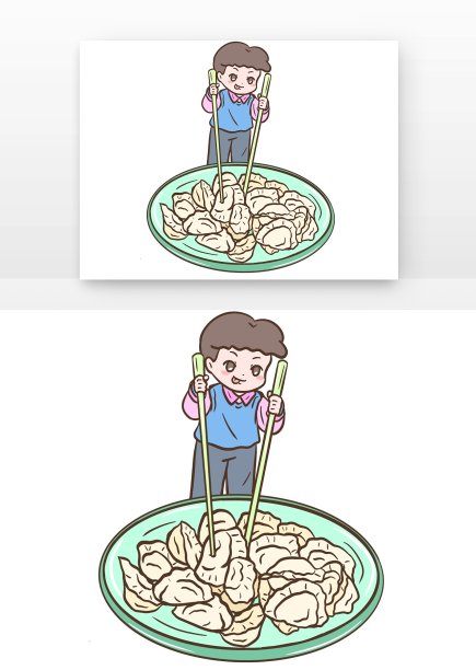 冬至男孩儿童饺子组合图片下载