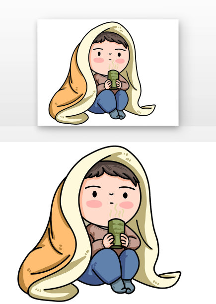 冬天裹着被子的儿童图片下载