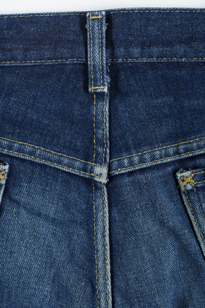 蓝色牛仔的质地和背景。图片下载