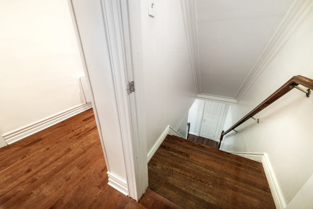 加拿大蒙特利尔老房子里翻新的现代公寓图片下载