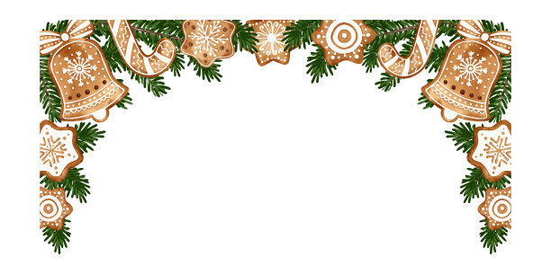 圣诞姜饼饼干框架图片下载