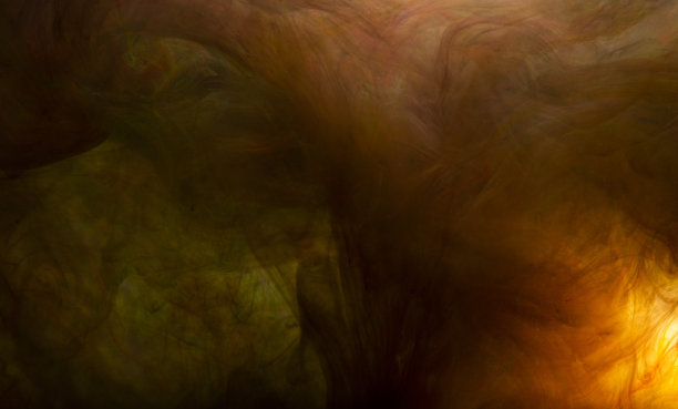 深空主题抽象艺术背景与橙色墨水图片下载