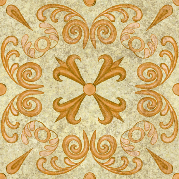 复古摩洛哥瓷砖无缝图案。无尽的复古背景在马略利卡风格。意大利古典风格的破旧旧瓷砖。用于墙纸和织物。古老的水彩手绘阿苏列霍陶器。图片下载