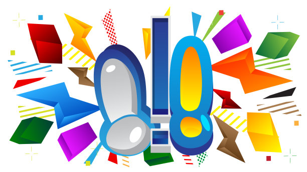 感叹号，社交媒体通知标志用儿童字体写的卡通风格。图片下载