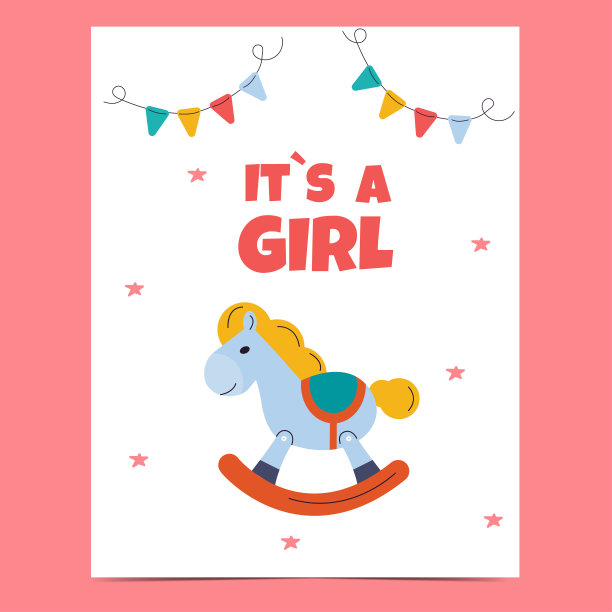 明信片上是一个女孩。婴儿洗澡。图片下载