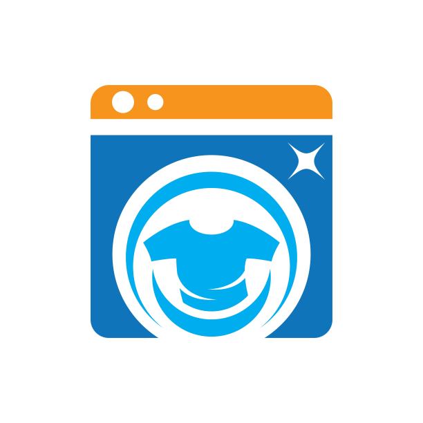 洗衣房标志图像插图图片下载