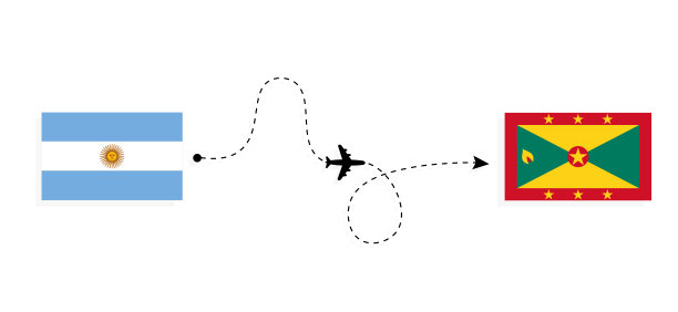 乘客机从阿根廷飞往格林纳达图片下载
