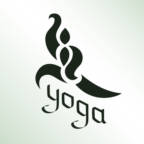 瑜伽标志模板。抽象人物的剪影。创造性的象征。健康生活方式的象征。艺术设计的瑜伽工作室，健身，舞蹈或运动俱乐部。矢量图图片下载