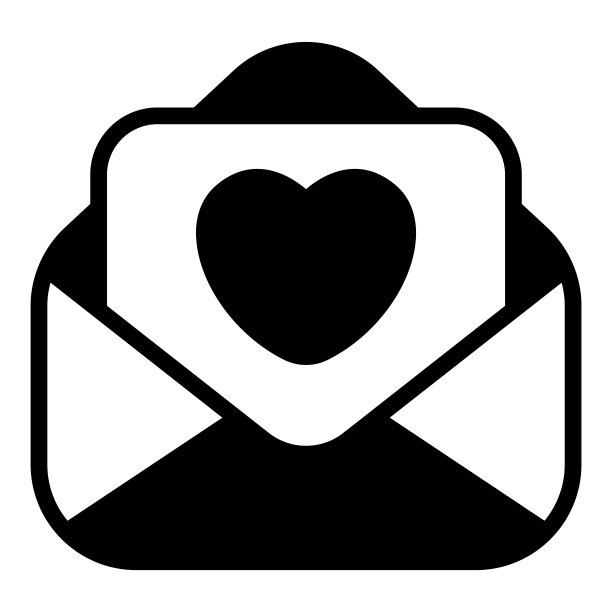 爱情后期，邮件黑色图标图片下载