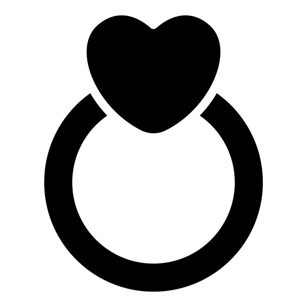 心环，珠宝黑色图标图片下载