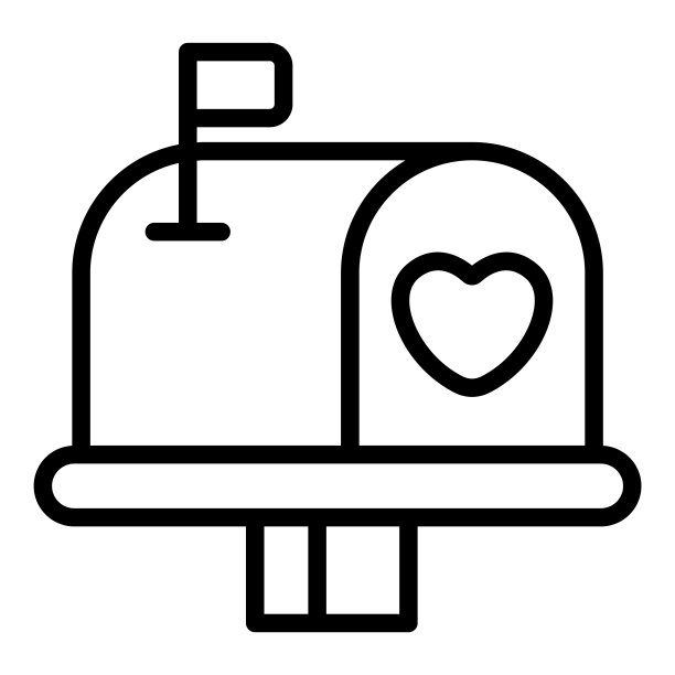 爱心邮箱、邮筒简笔画图标图片下载