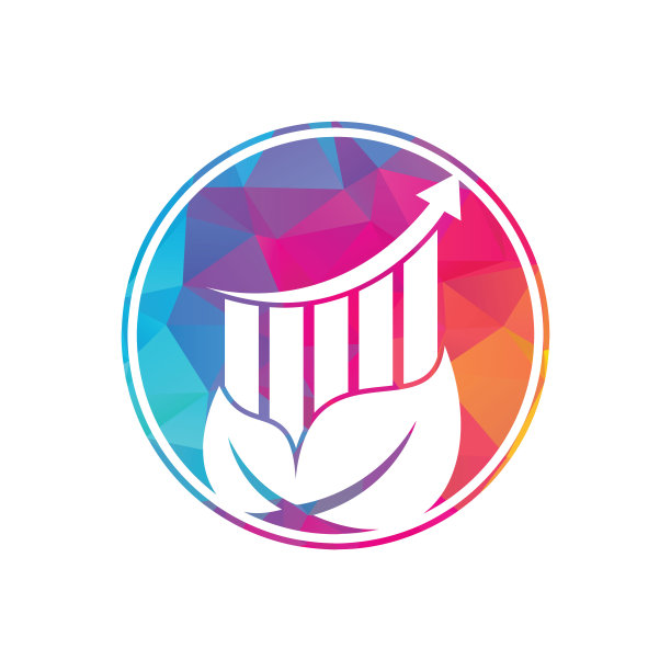 财经叶标志模板。自然统计标志图标矢量。图片下载