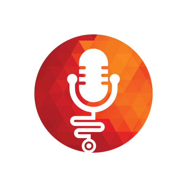 医生播客矢量logo设计。图片下载