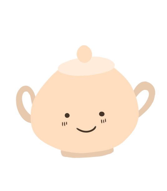 米色糖碗，笑脸，彩色插图图片下载