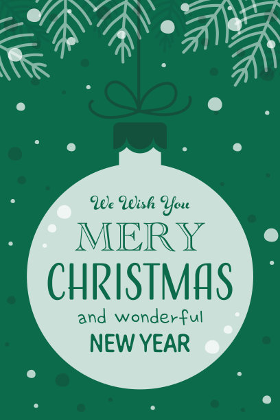 手绘圣诞球。贺卡的设计。矢量图图片下载